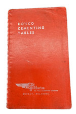 1953 HOWCO Halliburton Cementing Tables Oil Well Engineering Red Book Vintage
