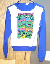 VINTAGE 1990 TEENAGE MUTANT NINJA TURTLES TMNT PAJAMA TOP YOUTH KIDS 14/16