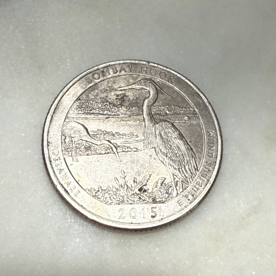 Washington Quarter. 2015 P Bombay Hook. Strike Error. Circulated. - Image 3 of 4