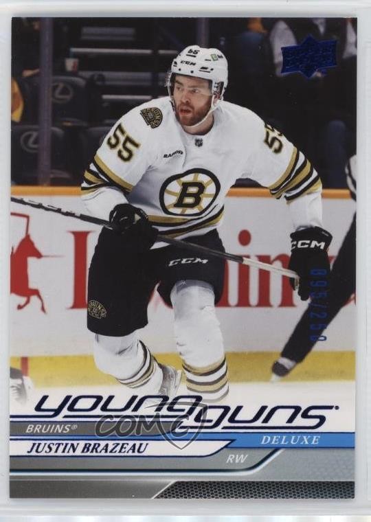 2024-25 Upper Deck Series 1 Young Guns Deluxe /250 Justin Brazeau #222