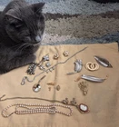 Large Lot of Vintage Costume Jewelry Necklaces,Pins,Earrings Kramer,Trifari