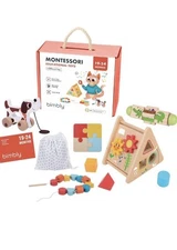 NEW Montessori Bimbly  Educational  6 TOYS GIFT BOXED !