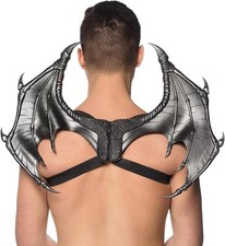 HMS Supersoft Mini Dragon Wings Adult Costume, Black, One Size