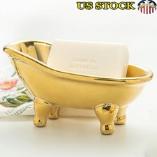 Ceramic Bathtub Soap Dish Multi-Use Organizer Jewelry Makeup Small Planter