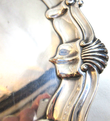 BARKER ELLIS~ SILVER PLATED THREE FOOTED TRAY ~ ENGLAND, MARKED~1