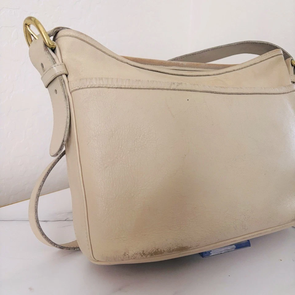 Bolso de hombro Coach 1995 vintage con valor de hueso en elegante color crema Foto 2 de 4