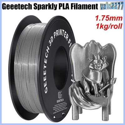 Geeetech Sparkle PLA  3D Drucker Filament 1.75mm 1kg Sparkly Silber PLAFilament