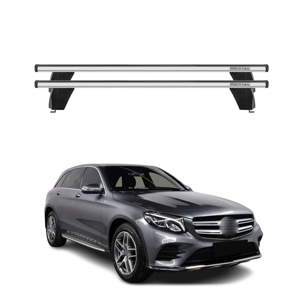 Menabo DachträGer GrundtäGer FüR Mercedes GLC C253 2015-2020 75Kg Alu Silber 2X-image
