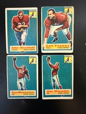 (4) 1956 Topps Football Len Teeuws Tom Blenemann Chicago Cardinals SP