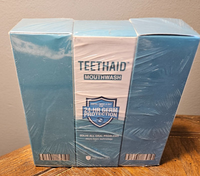 3 pack 1.02 oz Teethaid Mouthwash Bad Breath Removal Teeth Whitening Healing