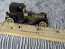 Vintage 1990 Green Small Diecast Toy Car Old Fashioned Brass Era China Loose Vintage 1990 Green Small Diecast Toy Car Old Fashioned Brass Era China Loose