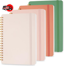 4 PCS Small Spiral Notebook 5x7, Spiral Journal Notebook, Notebooks for Work, No