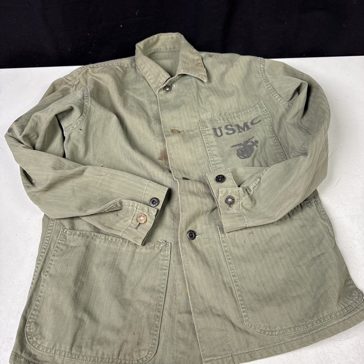 P-41 ボロ　USMC Original Vintage WWII WW2 Marine USMC P41 P-41 HBT Combat Jacket