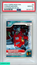2023 TOPPS NOW NHL STICKERS CONNOR BEDARD #5 BLUE ICE 5 OF 10 ROOKIE RC PSA 10