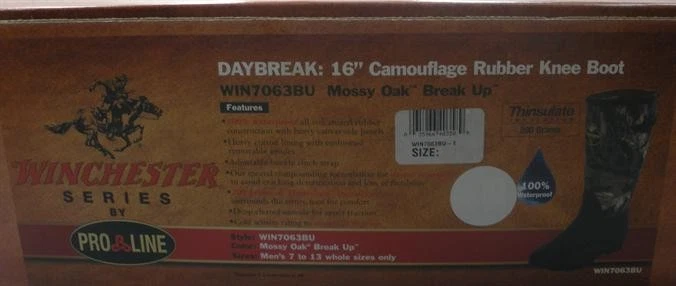 Proline W7063-4 Boys Waterproof Rubber Canvas Boots Break Up Camo Size 4 - Image 3 of 3