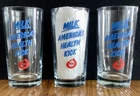 Idaho American Dairy Association Lot Of 3 “Milk America’s Health Kick” Glass Vtg