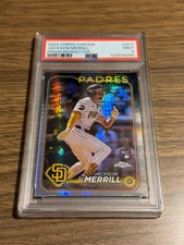 2024 TOPPS CHROME JACKSON MERRILL PRISM REFRACTOR PSA 9 RC Rookie Card Padres