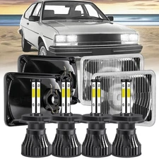 4pcs 4x6'' LED Headlight High-Low Beam Fit For 1991 - 2005 Isuzu NPR Low Tilt