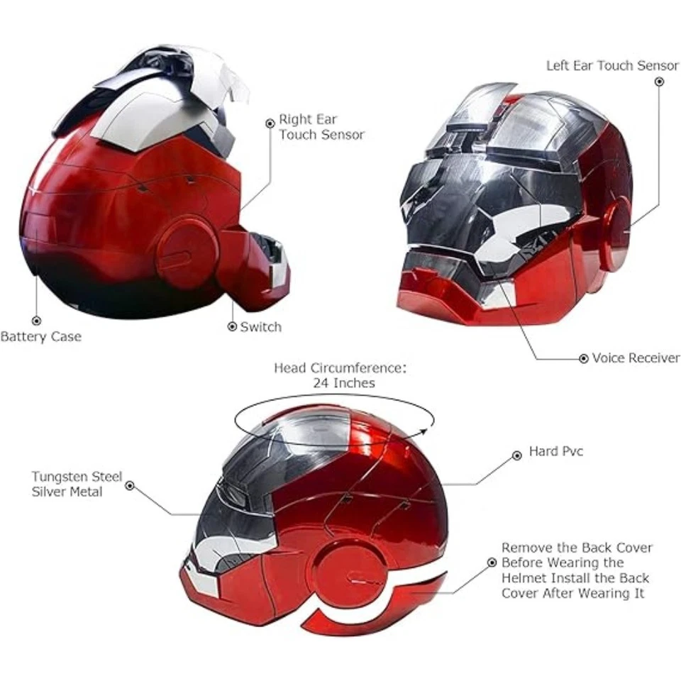 Autoking Iron Man Helmet MK5 1/1 Voice-controlled Mask Transform Cosplay Prop - Image 2 of 4