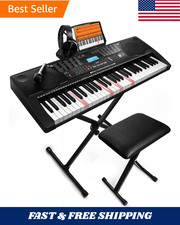 61 Key Portable Electronic Keyboard Piano w/Lighted Full Size Keys