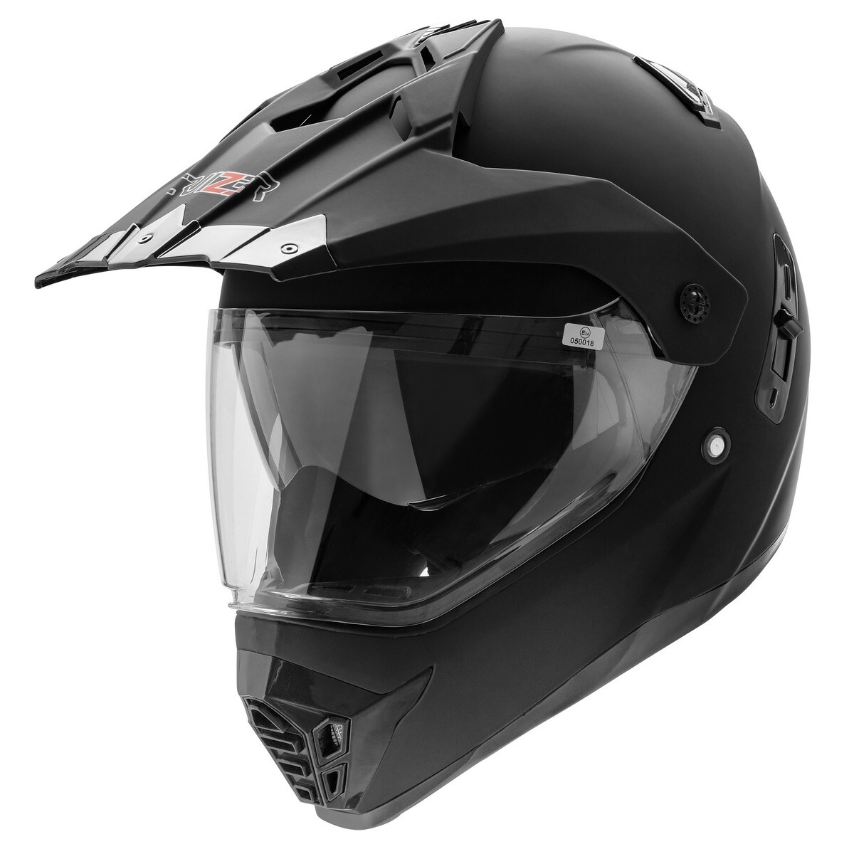 CRUIZER Casco Moto Cross Caschi Fuoristrada Enduro Nero Opaco Doppia Visiera