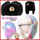 Russian Hat Mens Ushanka Warm Faux Fur Plush Cap Russian Winter Adults Army Hats
