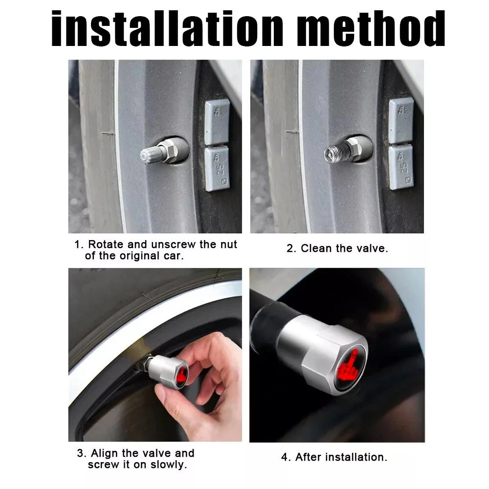 4pcs Aluminum Tire Valve Cover Tyre Valve Stem Caps Car SUVs Motorcycle Bike 4pcs Aluminum Tire Valve Cover Tyre Valve Stem Caps Car SUVs Motorcycle Bike