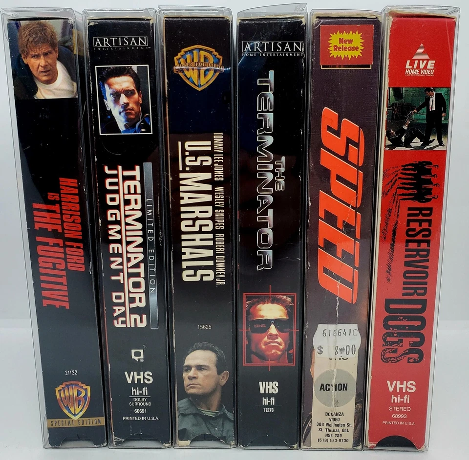 Vintage LOT of 6 Movies (VHS) Terminator 1, 2 The Fugitive US Marshall's Speed🎬 - Image 3 of 4