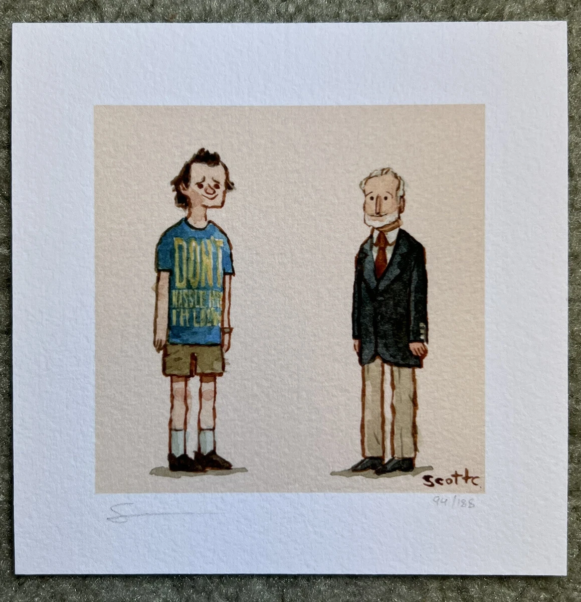 Panneau Métal Vintage "Je Te Veux" Bill Murray - Reproduction 8x12 - Alu Haute Brillance
