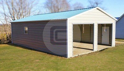 24 50 Prefab Metal Garage Free Delivery Installation Ebay