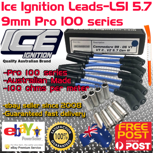 ELE9834BK - EAGLE IGNITION LEAD SET 9MM FITS SB CHEV HEI UNDER THE EXHAUST BLACK