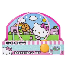 NEW Sanrio Hello Kitty Indoor Basketball Set Door Mount w/ net ball hoop hanger