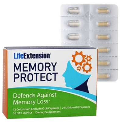 Memory Protect 36 Caps - Defends Against Memory Loss* - Life Extension Colostrin