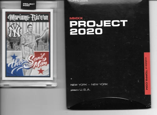 TOPPS PROJECT 2020 MARIANO RIVERA ART CARD BY MISTER CARTOON PRINT RUN 9468