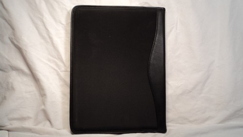Debon 8593 Black Leather & Nylon Letter Sized Writing Pad - Picture 3 of 5