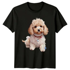 Toy Poodle Dog Art T-Shirt, Cute Puppy Design