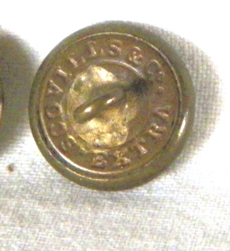 Bb Pre Civil War ARMY UNIFORM BUTTON SCOVILLS & Co EXTRA small