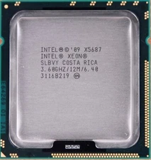 2pcs Intel Xeon X5687 3.6 GHz 12 MB Quad-Core Socket 1366 CPU Processor