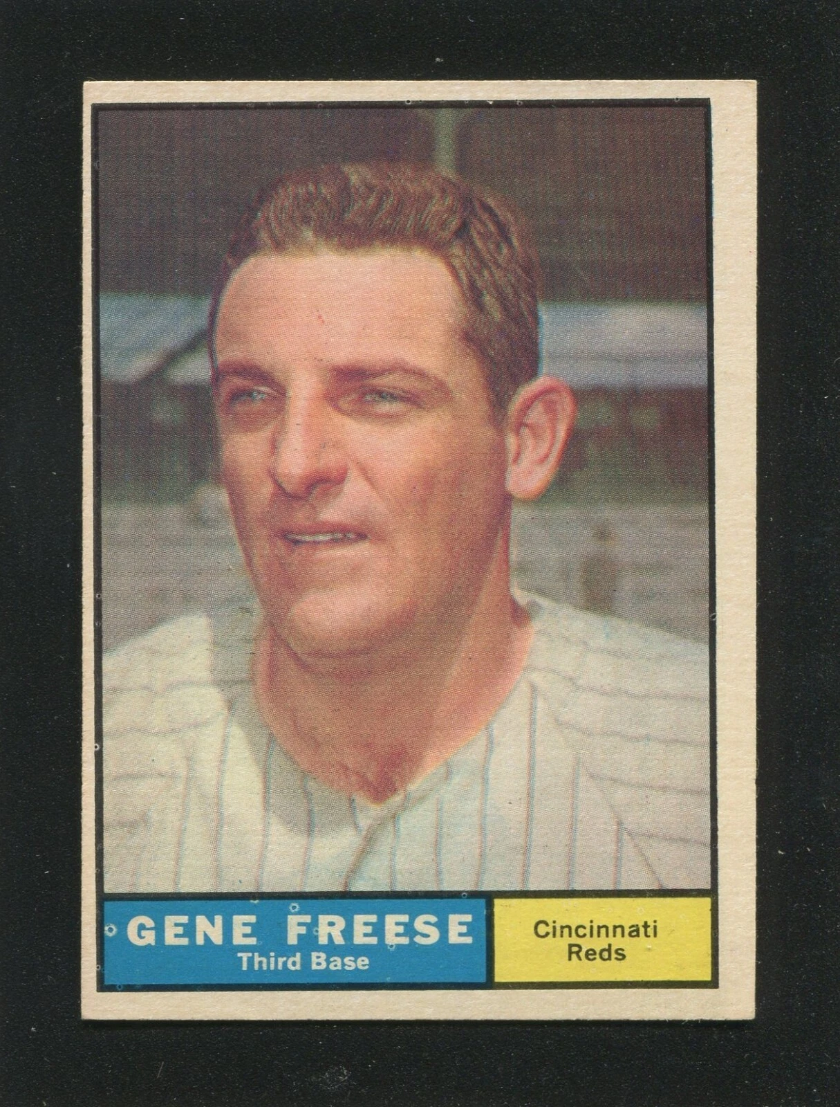 #175 GENE FREESE, Reds - 1961 Topps: EX-MT+, o/c, good gloss 232415e