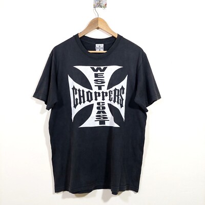 Vintage Y2K West Coast Choppers T-shirt 90s Big Logo Double Sided