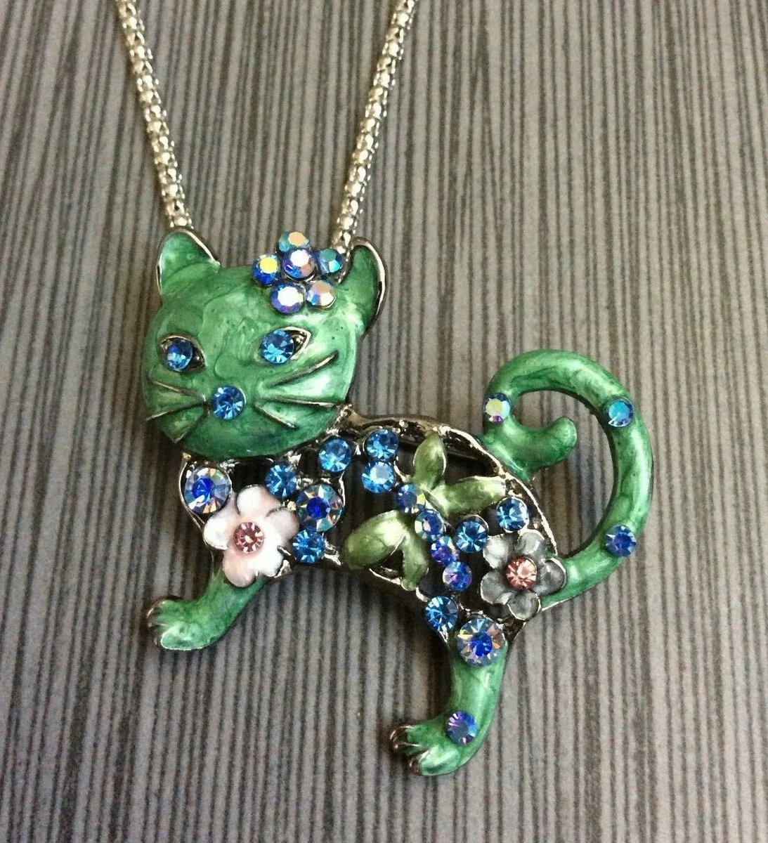 Betsey johnson jewelry cat best sale necklace