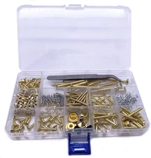 Jiayouy 268 Pieces Guitar Mounting Screws Assortment Box 9 Types Electric Guitar