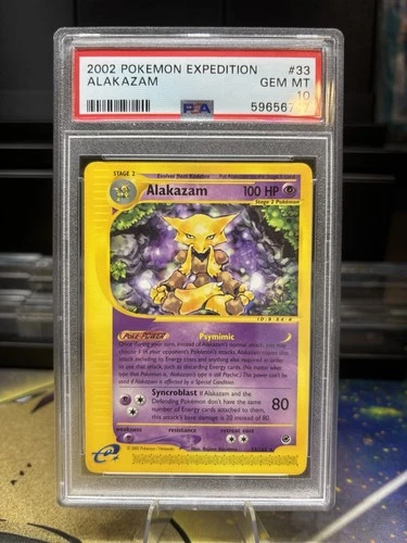 Pokemon TCG Alakazam Expedition #33 PSA 10 Gem Mint 2002 POP 175