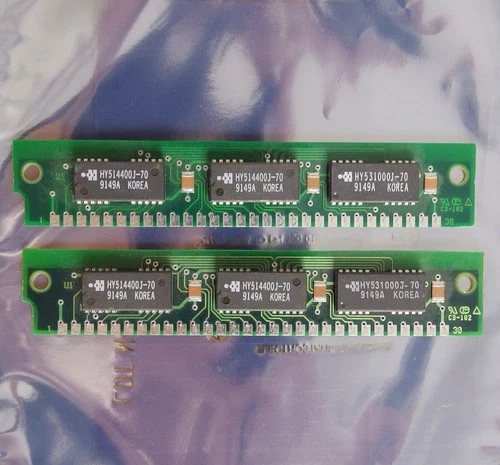 Set 2x Hyundai HYM591000AM 1MB 2MB kit 70ns parity RAM 30-pin SIMM