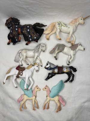 Schleich PaPo Magical Unicorn Pegasus Fantasy Horse Lot of 8 Mixed Sizes Sets