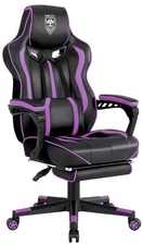 Vonesse Purple Gaming Chair with Footrest Reclining Computer High Back Gamer