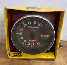 Nos Auto Meter 3900 Sport-comp Monster Tachometer 5 1990s