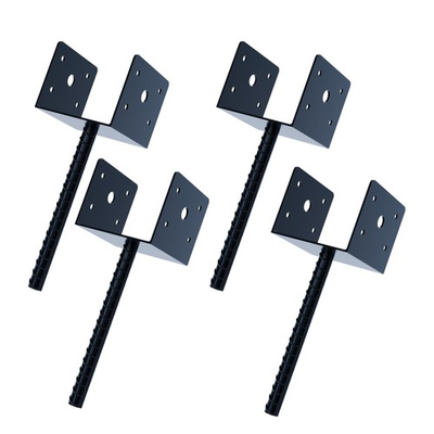 #ad 4 Pack U Shape Fence Post Holder 6x6 Post Anchor Concrete for 5.5x5.5 Inches ... $33.61