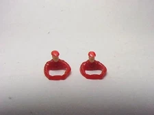 2 VIBRATOR DRIVERS WITH FLESH HEADS & PAINTED CAPS. INJECTION MOLDED PLASTIC