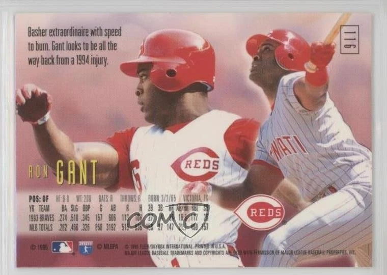 1995 Skybox Emotion Ron Gant #116 - Image 2 of 2